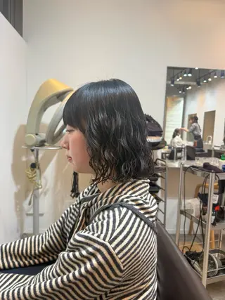 ミディアム 🌿朝5分でお洒落 パーマスタイル🌿のヘアスタイル
