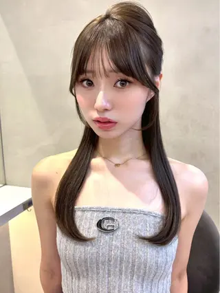 ロング 大宮🤍縮毛矯正 レイヤー🪽なるのヘアスタイル