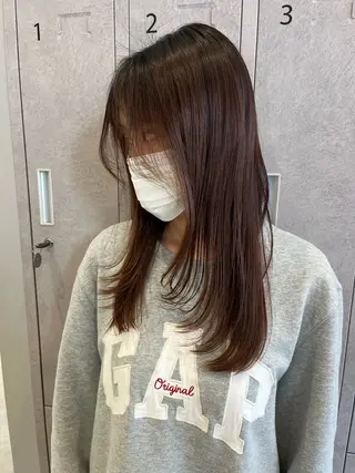セミロング 福島 果音のヘアスタイル