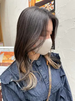 ロング カラー 大石 陽菜のヘアスタイル
