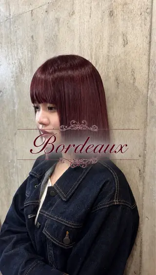 ミディアム カラー hairCALON よしきモデル募集中のヘアスタイル