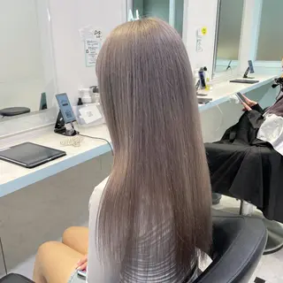 セミロング カラー 【美髪矯正/絹髪】 🎀hinano🎀のヘアスタイル