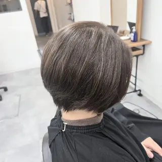 ショート 浜田りほ Luxbe 博多バスターミナルのヘアスタイル