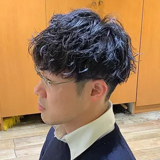 ショート パーマ メンズ メンズパーマ&メンズ 縮毛矯正/平野/渋谷のヘアスタイル