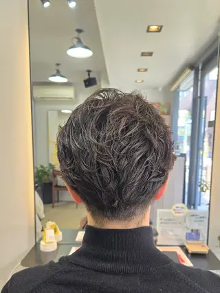 パーマ ショート メンズ 野村 果音(カノン)のヘアスタイル