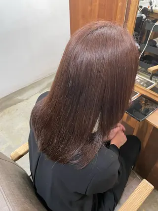 セミロング カラー 髪も心も健康に🤎 原亜希子のヘアスタイル