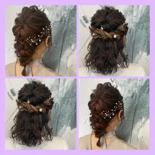 ミディアム ヘアアレンジ カジュアルを女っぽく 𝗮𝘆𝗮𝗰𝗼のヘアスタイル