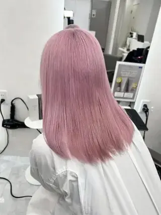 ミディアム カラー 女性専用サロン梅田 髪質改善カラーakiのヘアスタイル