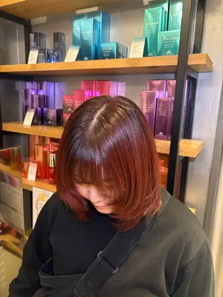 ミディアム カラー Inity心斎橋/ クルミのヘアスタイル