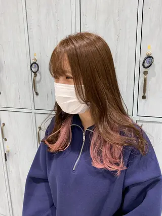 ロング カラー 中川 茜里のヘアスタイル