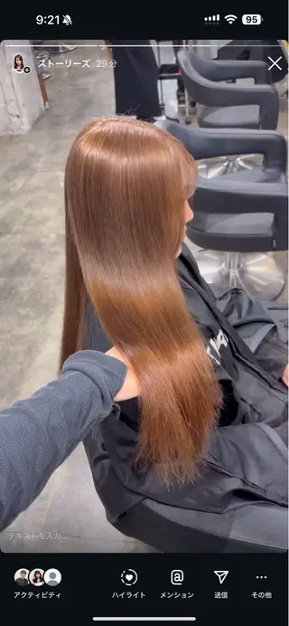 カラー 透明感ベージュ🤎 ナチュラルレイヤーのヘアスタイル