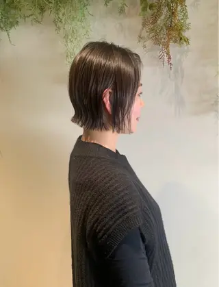 ミディアム レディースモデル カット/中川翔太のヘアスタイル