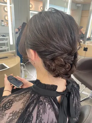 セミロング ヘアアレンジ 髪質改善\艶髪カラー 💐園田さやかのヘアスタイル