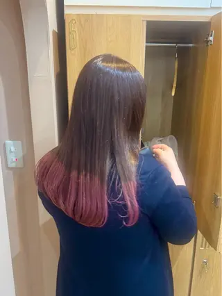 セミロング カラー 🫧艶カラー/ダブル カラー♡/桜🌸のヘアスタイル