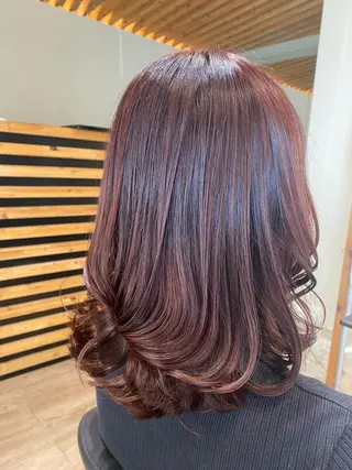 セミロング カラー 関口 友行のヘアスタイル