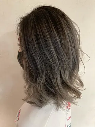 ミディアム 市村 正義のヘアスタイル