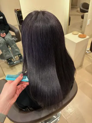 セミロング カラー 暖色カラー✨️ 門内 梨真のヘアスタイル