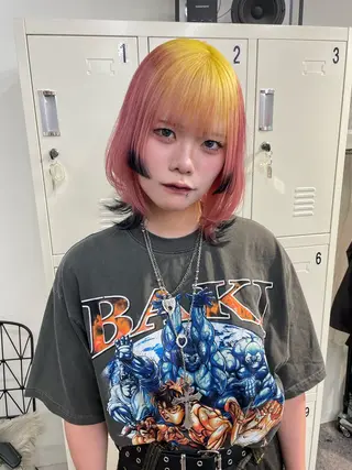 ミディアム カラー パリピ師🐉 Mashuのヘアスタイル