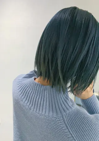 ミディアム カラー ボブパーマコテ巻き風 パーマNo1深江秀平のヘアスタイル
