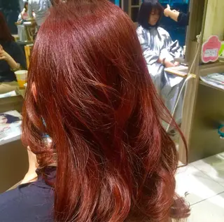 ロング カラー ヘアアレンジ イヤリングカラー Ai 浅草橋店のヘアスタイル