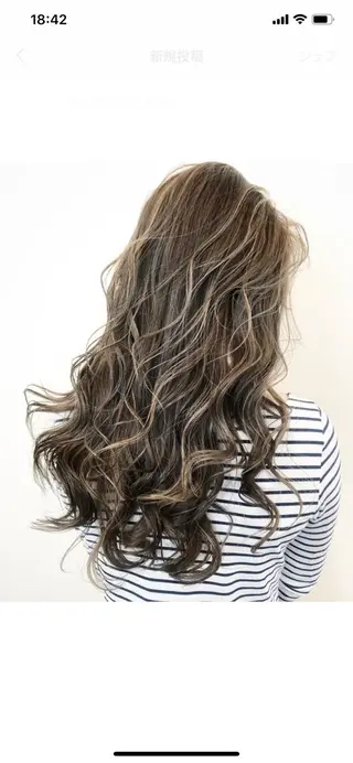 セミロング カラー 髪質改善サロン 心斎橋ARCHEのヘアスタイル