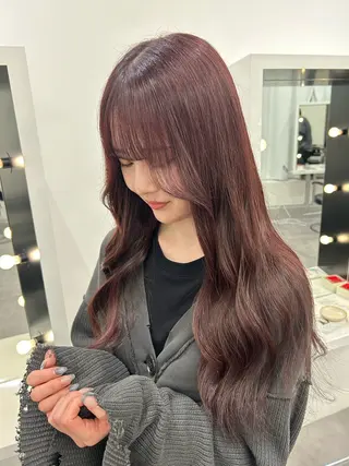 カラー ブリーチなし/暖色/ 艶髪/ユリヤのヘアスタイル