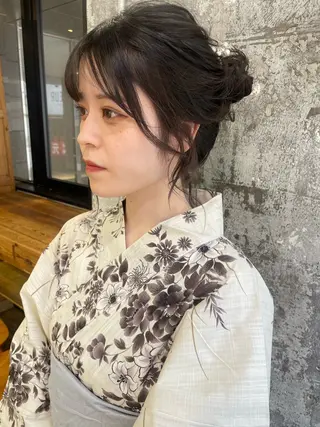 セミロング ヘアアレンジ 髙塚碧🇰🇷 韓国ヘア🎗️のヘアスタイル