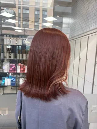 ミディアム 艶髪/透明感カラー 🫧韓国ヘアのヘアスタイル