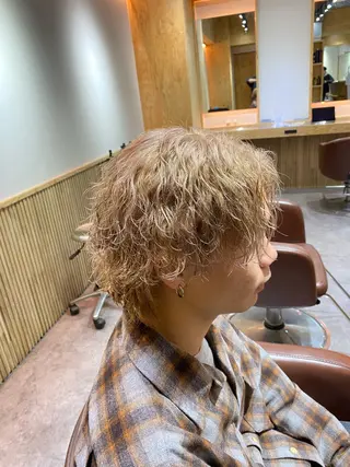 カラー メンズ メンズブリーチカラー /パーマ ごーた立川のヘアスタイル