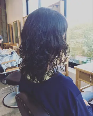 セミロング パーマ ✨落ち着いた接客 💡高橋優也💡のヘアスタイル