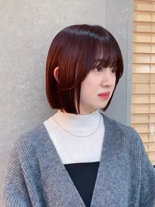 ショート カラー 伊 杏のヘアスタイル