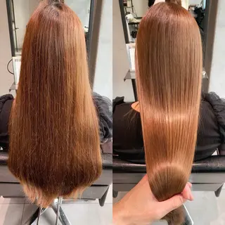 ロング 美髪矯正/艶カラー ボブ/栄/鐘ヶ江純也のヘアスタイル