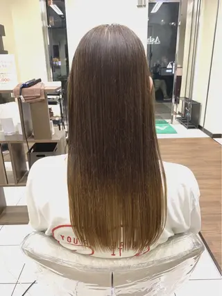 ロング パーマ ブリーチでもできる 縮毛矯正相原慎🌈のヘアスタイル
