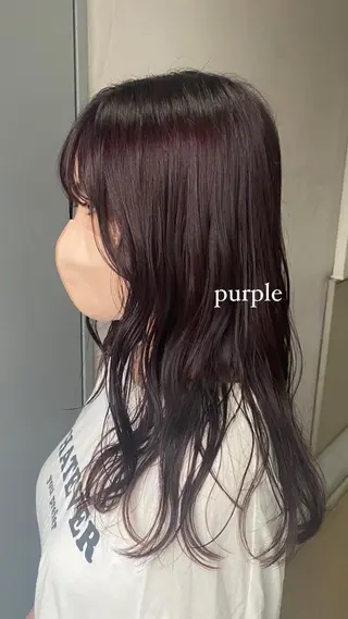 ロング カラー 竹内 柚子のヘアスタイル