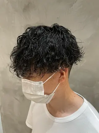 ショート パーマ メンズ 波巻きスパイラルパー マ/シャドウパーマ駿のヘアスタイル