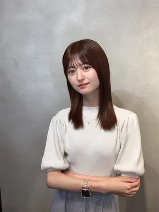ミディアム 似合わせカット🫧透 明感カラー🫧maiのヘアスタイル