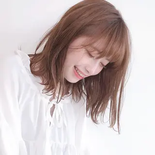 ミディアム カラー 大人可愛いショート 原田美千留のヘアスタイル
