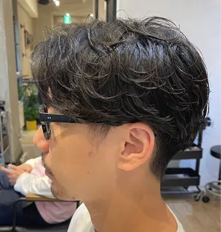 ショート パーマ メンズ 新宿メンズ専門 モテ清潔感パーマ特化のヘアスタイル