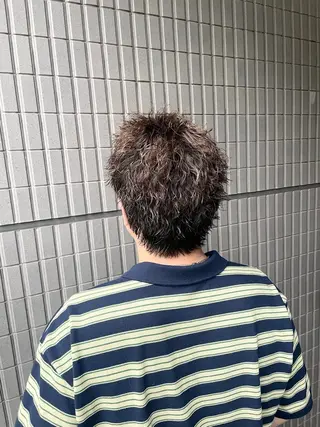 ショート パーマ メンズ 野町好花 レイヤー/髪質改善のヘアスタイル
