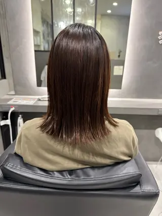 ミディアム 鈴木 未歩のヘアスタイル