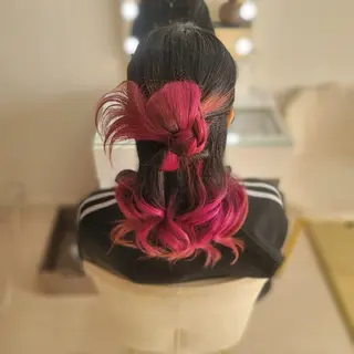 セミロング ヘアアレンジ 渥美 寿美翔のヘアスタイル