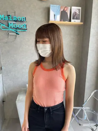 ミディアム カラー 一ノ瀬 暁のヘアスタイル