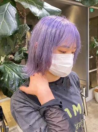 ミディアム カラー メンズパーマ💈藤田 晃志のヘアスタイル