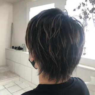 メンズ miku🌿‬ メンズバレイヤージュのヘアスタイル