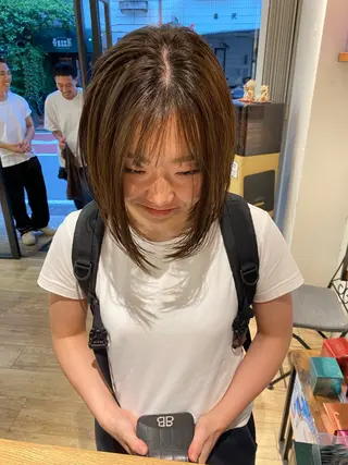 ショート カラー ナチュラルヘア🫧 ナナミのヘアスタイル