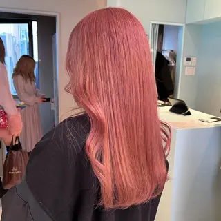 セミロング カラー ブリーチカラー 🩵MIZUKIのヘアスタイル