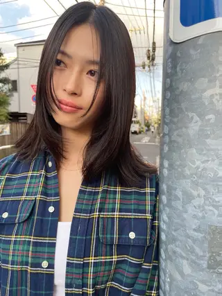 ミディアム 森田 博樹のヘアスタイル