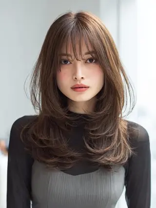 セミロング 生艶髪＆レイヤー🔔 渋谷お薦めNo.1✨のヘアスタイル