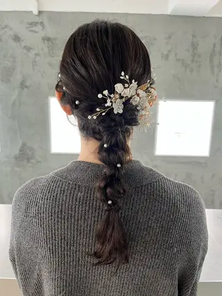 ミディアム ヘアアレンジ 透明感カラー/ 髪質改善/レイヤーのヘアスタイル