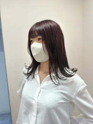 ミディアム カラー ケアブリーチ特化✨/ 艶カラー/エクステのヘアスタイル